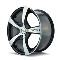 Touren 3190 TR90 16x7 / 5x105/108 BP / 42mm Offset / 72.62mm Hub Gloss Black Machined Wheel
