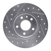 R1 Concepts R1 91-95 Alfa Romeo 164 Rear Right Drilled & Slotted Silver Brake Rotor