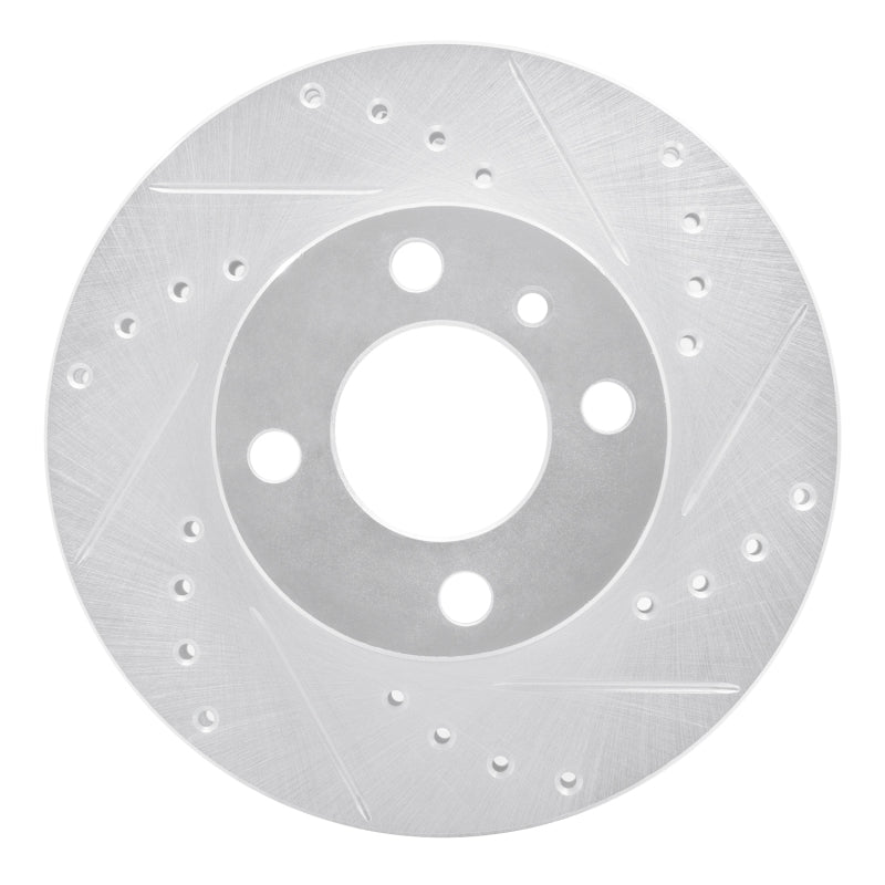R1 Concepts R1 76-77 BMW 320I (USA/Canada) Front Right Drilled & Slotted Silver Brake Rotor