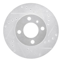 R1 Concepts R1 76-77 BMW 320I (USA/Canada) Front Right Drilled & Slotted Silver Brake Rotor