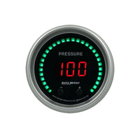 Autometer 52.4mm Black Switchable 0-1600 PSI/0-110 BAR Fluid Pressure Sport-Comp Elite Digital Gauge