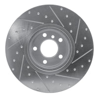 R1 Concepts R1 16-18 BMW X4 Right Front Drilled & Slotted Silver Brake Rotor