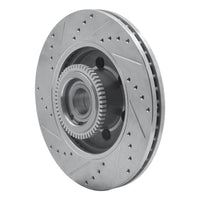 R1 Concepts R1 04-08 Ford F-150 RWD Front Right Drilled & Slotted Silver Brake Rotor