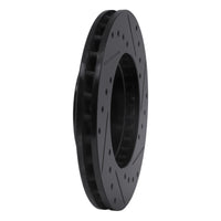 R1 Concepts R1 87-91 Toyota Camry Front Left Drilled & Slotted Black Brake Rotor
