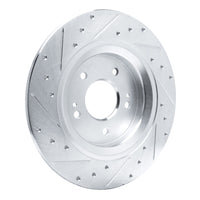 R1 Concepts R1 21-25 Hyundai SANTA FE Rear Right Drilled & Slotted Silver Brake Rotor