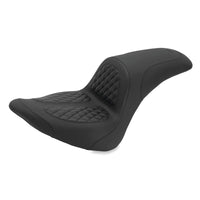 Mustang Motorcycle Mustang 06-17 Harley Softail Wide Tire (200mm) Fastback 1PC Seat w/Diamond Stitch - Black