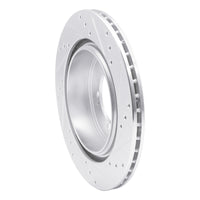 R1 Concepts R1 93-99 Dodge STEALTH Rear Left Drilled & Slotted Silver Brake Rotor