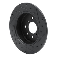 R1 Concepts R1 01-05 Acura EL Rear Left Drilled & Slotted Black Brake Rotor