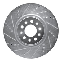 R1 Concepts R1 14-25 Alfa Romeo Tonale Front Left Drilled & Slotted Silver Brake Rotor