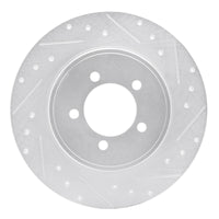 R1 Concepts R1 03-05 Lincoln AVIATOR Rear Right Drilled & Slotted Silver Brake Rotor