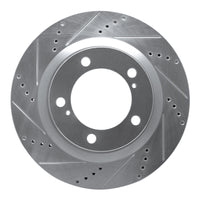 R1 Concepts R1 17-21 Toyota Land Cruiser Front Left Drilled & Slotted Silver Brake Rotor