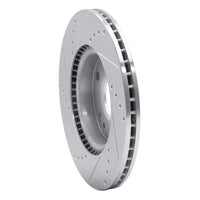R1 Concepts R1 17-22 Hyundai Ioniq Front Right Drilled & Slotted Silver Brake Rotor