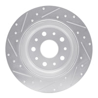 R1 Concepts R1 18-25 Jeep Wrangler Rear Right Drilled & Slotted Silver Brake Rotor