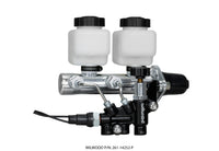 Wilwood Tandem Remote M/C Kit w L/H Bracket & Prop Valve - 1 1/8in Bore Ball Burnished
