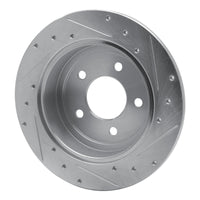 R1 Concepts R1 97-07 Chrysler Town & Country Rear Left Drilled & Slotted Silver Brake Rotor