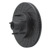 R1 Concepts R1 04-06 Ford E-150 Club Wagon Front Left Drilled & Slotted Black Brake Rotor