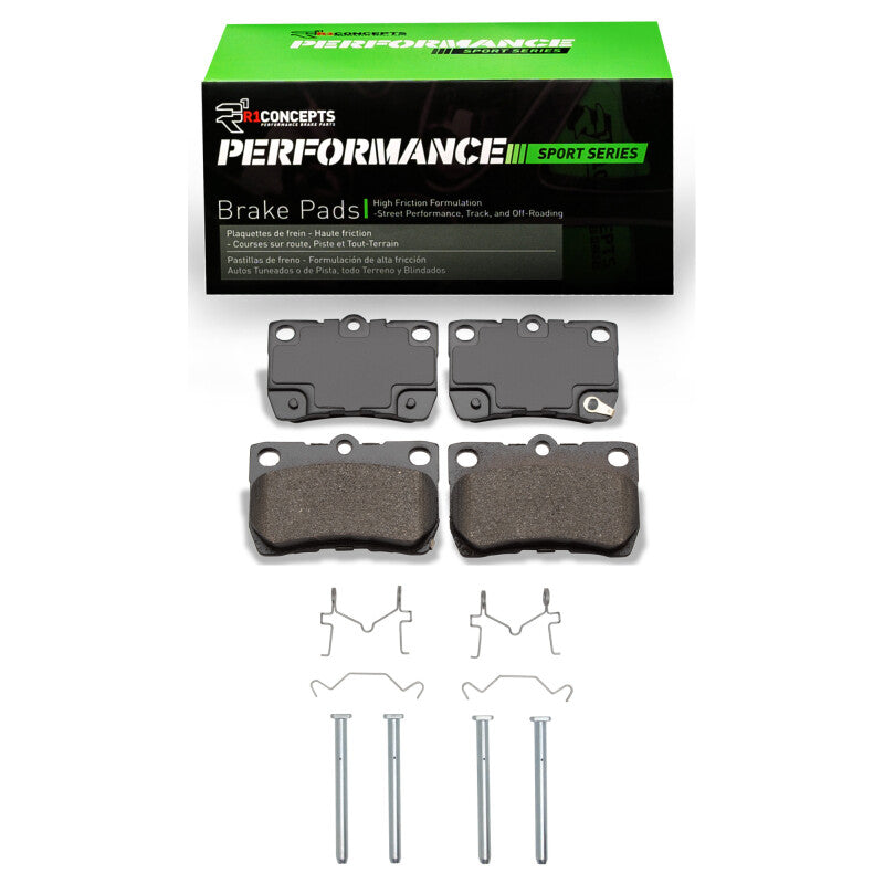 R1 Concepts R1 06-13 Lexus GS300 Rear Performance Sport Pads & Hardware Kit