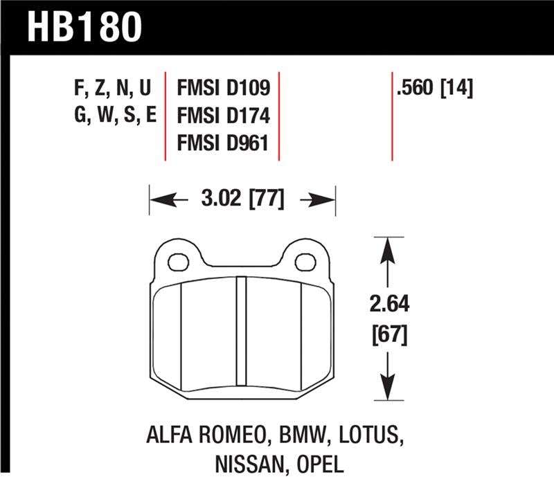 Hawk Performance Hawk 03-06 Evo / 04-09 STi / 03-07 350z Track Blue 9012 Race Rear Pads