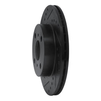 R1 Concepts R1 85-88 Chevrolet Nova Front Left Drilled & Slotted Black Brake Rotor