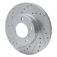 R1 Concepts R1 86-89 Jaguar XJ12 Front Left Drilled & Slotted Silver Brake Rotor