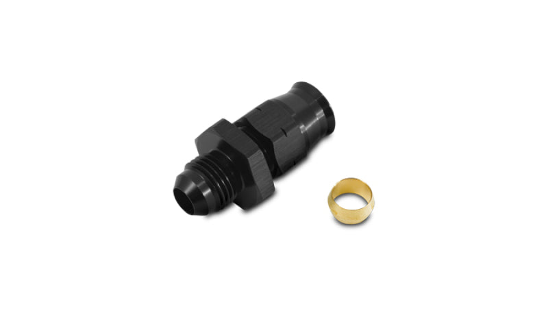 Vibrant -8AN Male to 1/2in Tube Adapter Fitting (w/ Brass Olive Insert)