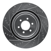 R1 Concepts R1 03-17 Dodge Viper Rear Right Drilled & Slotted Silver Brake Rotor