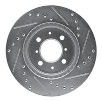 R1 Concepts R1 85-93 Chevrolet SPECTRUM Front Left Drilled & Slotted Silver Brake Rotor