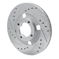 R1 Concepts R1 83-89 Isuzu Impulse Front Left Drilled & Slotted Silver Brake Rotor
