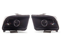 Raxiom 05-09 Ford Mustang w/ Factory Halogen LED Halo Headlights- Black Housing (Smoked Lens)