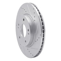 R1 Concepts R1 17-22 Hyundai Ioniq Front Right Drilled & Slotted Silver Brake Rotor