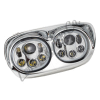 Letric Lighting Headlight Dual W/Halo 5.75in Chrome
