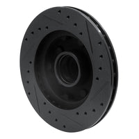 R1 Concepts R1 86-92 Ford Bronco II Front Left Drilled & Slotted Black Brake Rotor