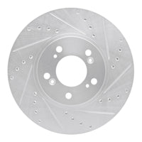 R1 Concepts R1 99-04 Acura RL Front Right Drilled & Slotted Silver Brake Rotor