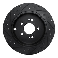 R1 Concepts R1 04-11 Mitsubishi Endeavor Rear Right Drilled & Slotted Black Brake Rotor