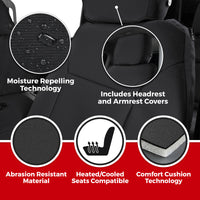 Covercraft 11-22 Jeep Grand Endura PrecisionFit Custom Second Row Seat Covers - Charcoal/Silver