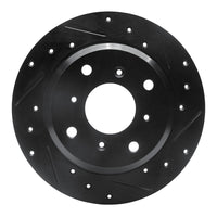 R1 Concepts R1 87-90 Acura Legend Rear Right Drilled & Slotted Black Brake Rotor