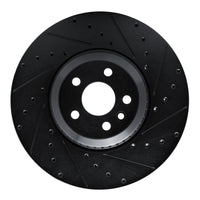 R1 Concepts R1 20-25 Jaguar E-Pace Front Right Drilled & Slotted Black Brake Rotor