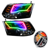 ORACLE Lighting Oracle 09-17 RAM 1500 TRX/SLT Quad Pre-Assembled Headlights - Blk Housing - ColorSHIFT