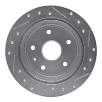 R1 Concepts R1 99-02 Daewoo Leganza Rear Left Drilled & Slotted Silver Brake Rotor