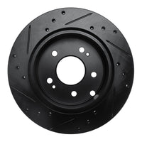 R1 Concepts R1 06-12 Mitsubishi Eclipse Rear Right Drilled & Slotted Black Brake Rotor