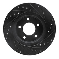 R1 Concepts R1 87-90 Dodge Dakota 4WD Front Left Drilled & Slotted Black Brake Rotor