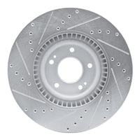 R1 Concepts R1 20-25 Hyundai Palisade Front Right Drilled & Slotted Silver Brake Rotor