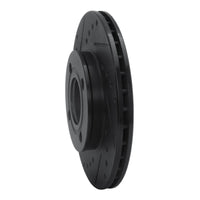 R1 Concepts R1 84-87 Audi 4000 Quattro Front Left Drilled & Slotted Black Brake Rotor