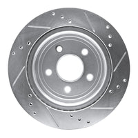 R1 Concepts R1 08-10 Chevrolet COBALT Rear Left Drilled & Slotted Silver Brake Rotor