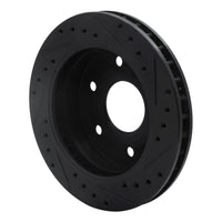 R1 Concepts R1 1988-2000 Cadillac Escalade Front Left Drilled & Slotted Black Brake Rotor