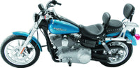 Mustang Motorcycle Mustang 06-17 Harley Dyna Wide Touring Solo Seat w/Driver Backrest w/Studs - Black