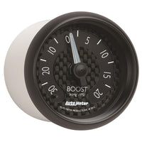 Autometer GT Series 52mm Mechanical 30 In Hg/20 psi Vacuum/Boost Gauge