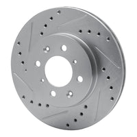 R1 Concepts R1 84-85 Dodge Caravan Front Left Drilled & Slotted Silver Brake Rotor