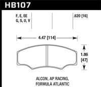 Hawk Performance Hawk CP2361/CP3228/CP5104/CP5144 AP Racing DTC-70 Brake Pads