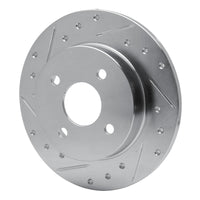 R1 Concepts R1 91-98 Saturn SW1 Rear Left Drilled & Slotted Silver Brake Rotor
